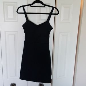 Black, form fitting, dress